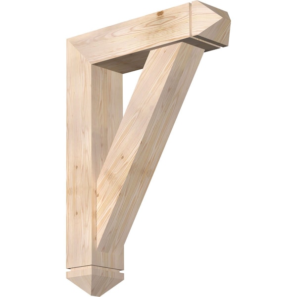 Ekena Millwork Traditional Arts and Crafts Smooth Bracket w/ Offset Brace, Douglas Fir, 7 1/2"W x 30"D x 42"H BKT0806X30X42TRA03SDF - main